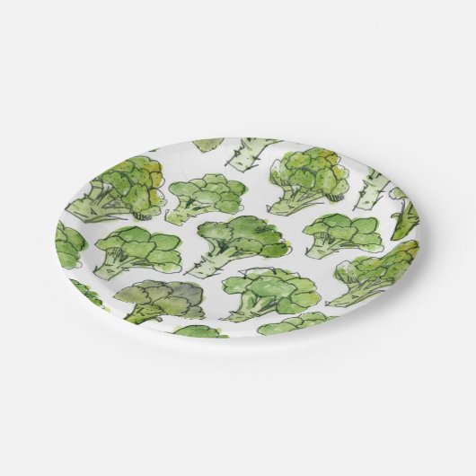 Broccolli - formeel papieren bordje (Gekanteld)