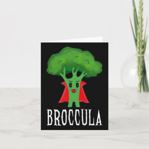 Broccula Funny Broccoli Halloween Lazy Costume Kaart