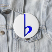 Broche Bemol Azul Ronde Button 4,0 Cm (In situ)