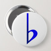 Broche Bemol Azul Ronde Button 4,0 Cm (Voorkant /achterkant)