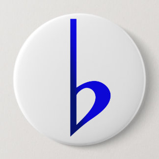 Broche Bemol Azul Ronde Button 4,0 Cm
