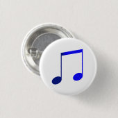 Broche (Button) Dupla Colcheia Azul Ronde Button 3,2 Cm (Voorkant /achterkant)