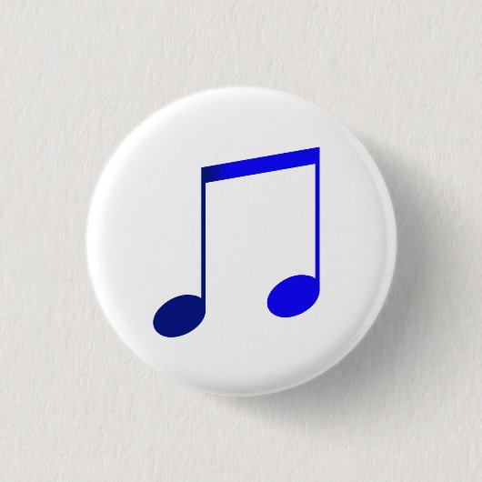 Broche (Button) Dupla Colcheia Azul Ronde Button 3,2 Cm (Voorkant)