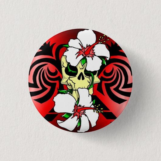 broche de caveira ronde button 3,2 cm (Voorkant)