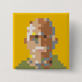 Broche Guignard Quadrado Vierkante Button 5,1 Cm