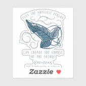 Broche van de Elfen Fellowship Citaat Grafisch Sticker (Vel)