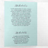 Brochure Beauty Salon Business Turquoise Drieluik Kaart (Binnenzijde eerst)