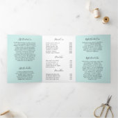 Brochure Beauty Salon Business Turquoise Drieluik Kaart (Binnen)