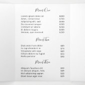Brochure Beauty Salon Business Turquoise Drieluik Kaart (Binnenkant midden)