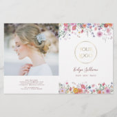 Brochure bifold met verse wilde bloemen (Voorkant)