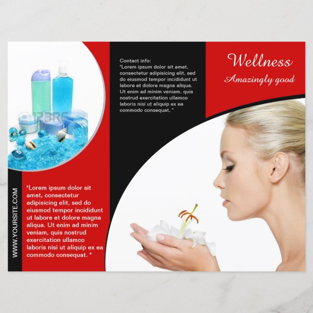 Brochure brochure over het ontwerp met rode drievo (Voorkant)