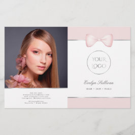 Brochure Coquette Pink Bow Bifold
