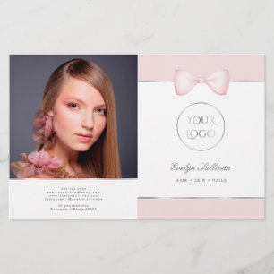 Brochure Coquette Pink Bow Bifold