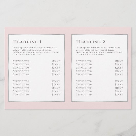 Brochure Coquette Pink Bow Bifold (Achterkant)