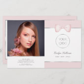 Brochure Coquette Pink Bow Bifold (Voorkant / Achterkant)