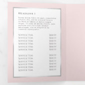 Brochure Coquette Pink Bow Trifold Drieluik Kaart (Binnenzijde eerst)