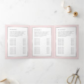 Brochure Coquette Pink Bow Trifold Drieluik Kaart (Binnen)