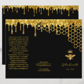 brochure faux glitter koningin bee (Voorkant / Achterkant)