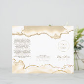 Brochure met delicate perzik agaat (Staand voorkant)