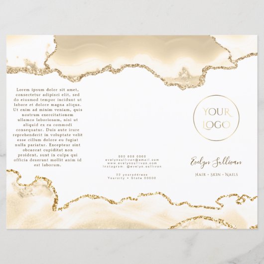 Brochure met delicate perzik agaat (Voorkant)