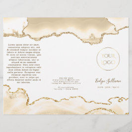 Brochure met delicate perzik agaat