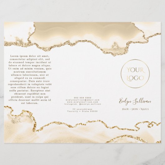 Brochure met delicate perzik agaat (Voorkant)