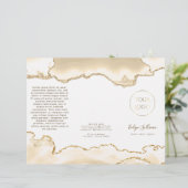 Brochure met delicate perzik agaat (Staand voorkant)