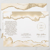 Brochure met delicate perzik agaat (Voorkant / Achterkant)