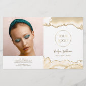 Brochure met delicate perzik agaat tweevoudig (Voorkant)