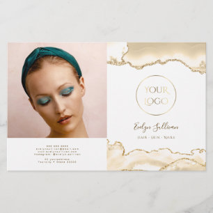 Brochure met delicate perzik agaat tweevoudig