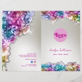 Brochure met servicemenu voor iriserende kristalle