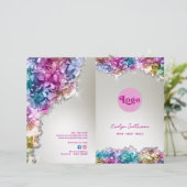 Brochure met servicemenu voor iriserende kristalle (Staand voorkant)