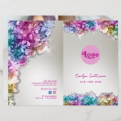 Brochure met servicemenu voor iriserende kristalle (Voorkant / Achterkant)