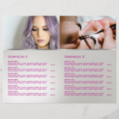 Brochure met servicemenu voor iriserende kristalle (Achterkant)