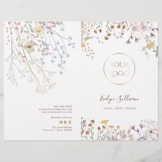 Brochure met servicemenu voor Wildbloemen (Voorkant)