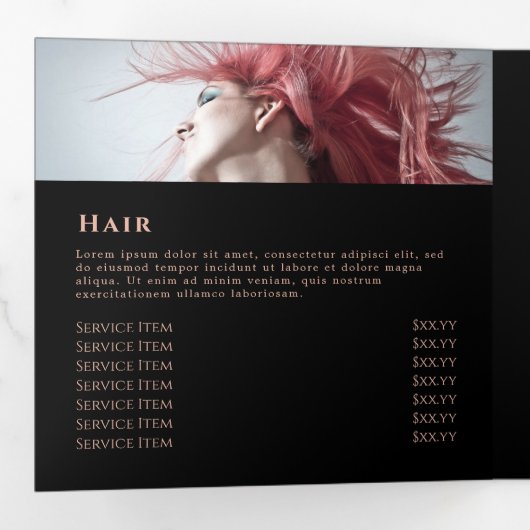 Brochure over Black Agate Trivoudig Drieluik Kaart (Binnenzijde eerst)