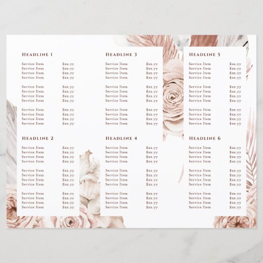 Brochure over Boho rozen (Achterkant)