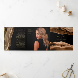 Brochure over bruin Agate Trifold Drieluik Kaart