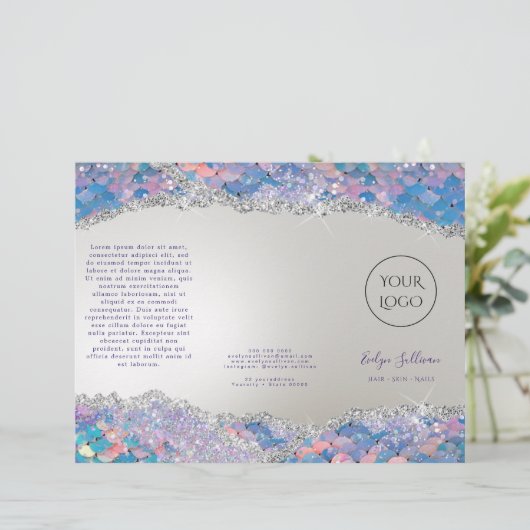 Brochure over de folie van Mermaid sequin faux (Staand voorkant)