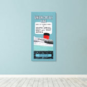 Brochure over de gierlijn van de Unie ~ L Canvas Afdruk (Insitu (Houten vloer))