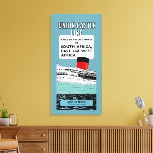 Brochure over de gierlijn van de Unie ~ L Canvas Afdruk (Insitu (Woonkamer))