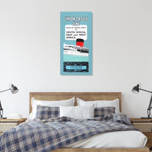 Brochure over de gierlijn van de Unie ~ L Canvas Afdruk (Insitu (Slaapkamer))