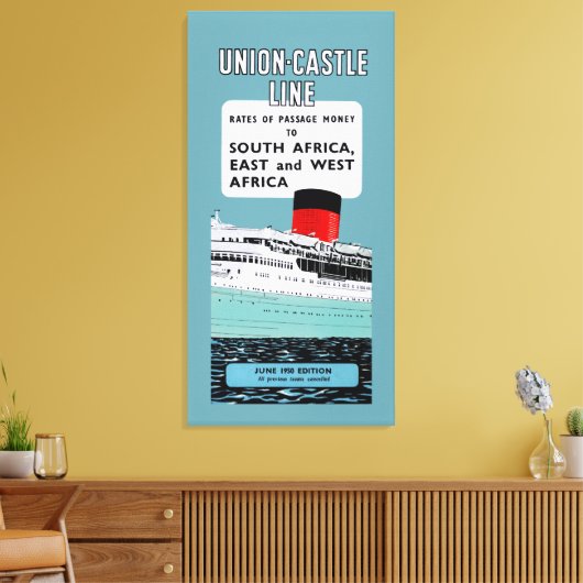 Brochure over de gierlijn van de Unie ~ XL Canvas Afdruk (Insitu (Woonkamer))