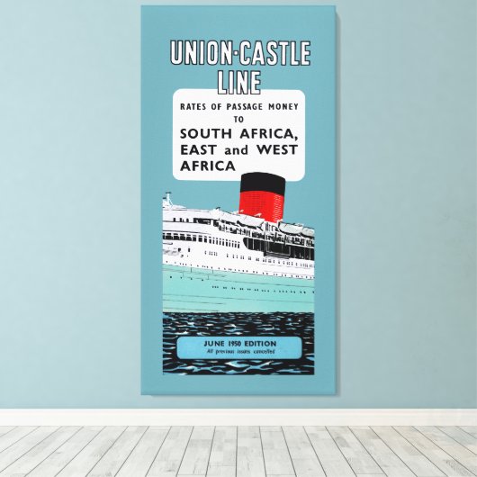 Brochure over de gierlijn van de Unie ~ XL Canvas Afdruk (Insitu (Houten vloer))