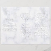 Brochure over de lijst met eenvoudige menuprijzen  (Achterkant)