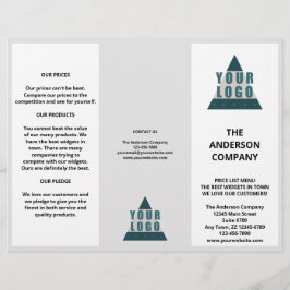 Brochure over de lijst met eenvoudige zakelijke Lo