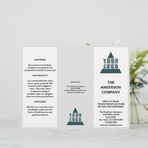 Brochure over de lijst met eenvoudige zakelijke Lo