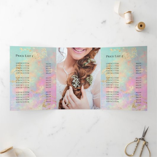 Brochure over de optische achtergrond drieluik uitnodiging (Binnen)