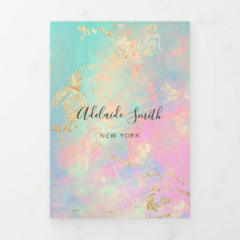 Brochure over de optische achtergrond drieluik uitnodiging