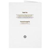 Brochure over de Sjabloon van het begrafenisprogra (Achterkant)